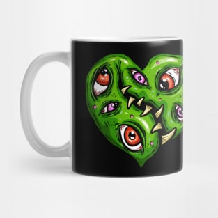 Zombie Heart Eyeball Jack Green Valentines Day Mug